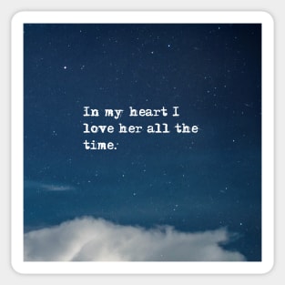 In my heart - Fitzgerald in the night sky Sticker